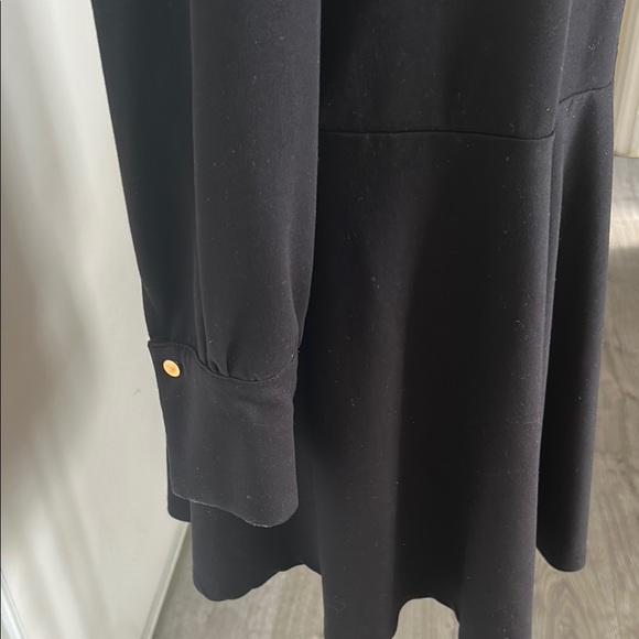 Zara Elegant Black Dress Stretchy Long Sleeved Size M - Picture 5 of 8